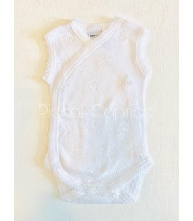 Bodi cruzado sin mangas calado