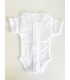 Body cuello batista/puntilla manga corta blanco