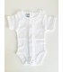 Body cuello batista/puntilla manga corta blanco
