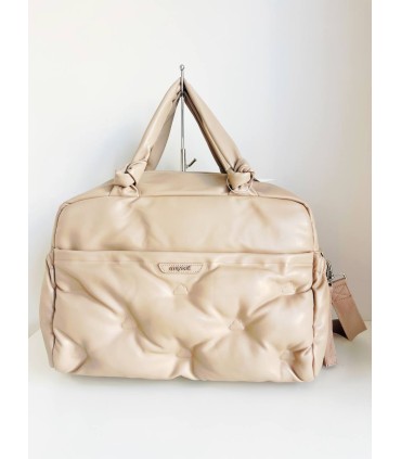 Bolso acolchado multi-bolsillos nube camel