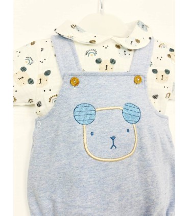 Conjunto peto con blusa koala azul