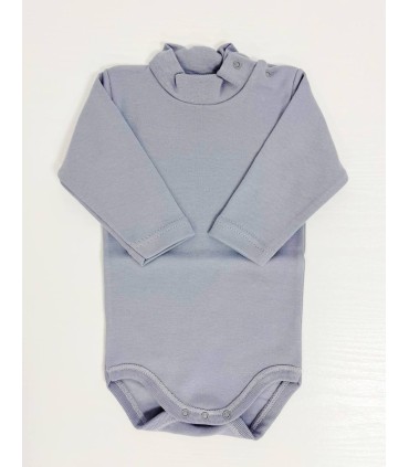 Body cuello cisne manga larga gris