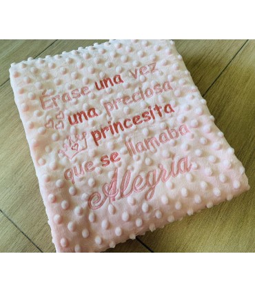 Bordado frase Erase una vez una preciosa/o princesa/ipe que se llamaba…