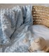 Conjunto manta y dou dou celeste