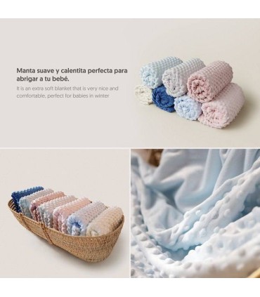 Conjunto manta y dou dou celeste