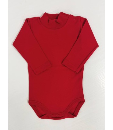 Body cuello cisne manga larga rojo