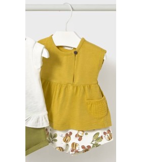 Conjunto camiseta mostaza con abeja