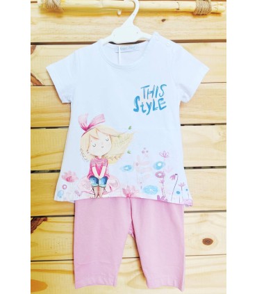 Conjunto de malla this style blanco rosa