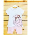 Conjunto de malla corazón rosa
