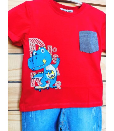 Conjunto dino rojo