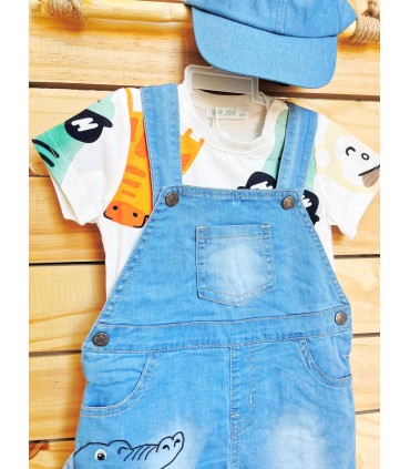 Conjunto peto con camiseta y gorra