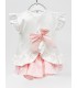 Conjunto blusa lazo con braga volante pradera rosa