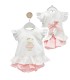 Conjunto blusa lazo con braga volante pradera rosa