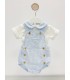 Conjunto peto con blusa pradera celeste