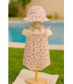 Pelele con gorro florecitas rosa
