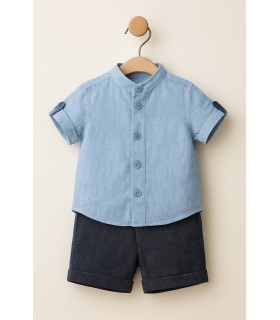 Conjunto lino celeste