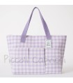Bolso grande vichi malva con bolsillos