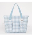 Bolso grande vichi celeste con bolsillos