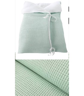 Saco capazo multiusos gofre verde agua