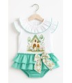 Conjunto niña Casita verde