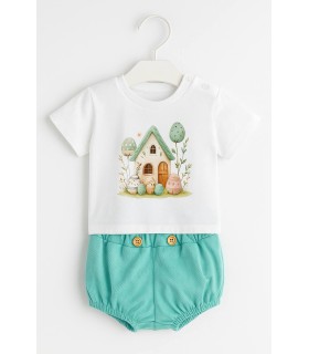 Conjunto niño Casita verde