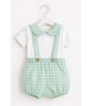 Conjunto niño vichy verde