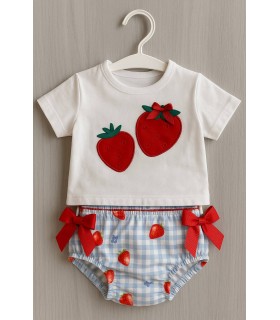Conjunto baño niña Fresas