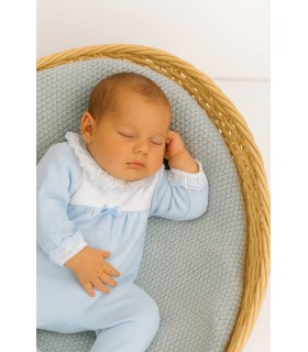 Pelele de algodón Cierzo celeste