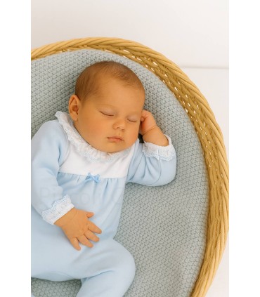 Pelele de algodón Cierzo celeste