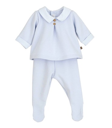 Conjunto polaina de algodón Lebeche celeste