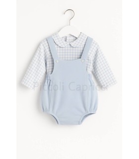 Conjunto unisex peto y camisa bouquet