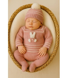 Conjunto lana 3 pzs Rabbit Moonlight vintage