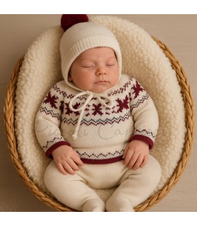 Conjunto lana 3 pzs Instantes Mágicos natural