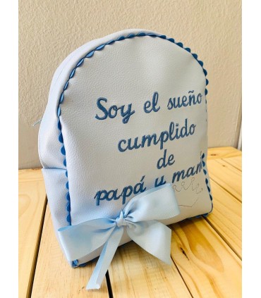 Mochila polipiel  "FRASE"