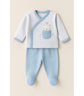 Mudita algodón gatito azul