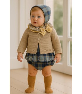 Rebeca larga lana arena