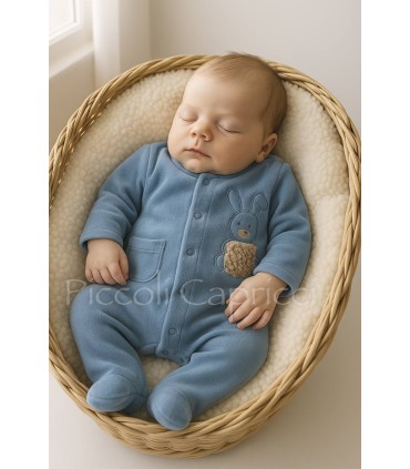 Pelele tundosado azulón bolsillo borreguito