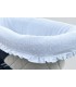 Funda interior de capazo plumeti blanco semi acolchada con volante