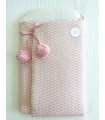 Saco para capazo bebé pompones rosa