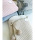 Saco para capazo bebé pompones gris