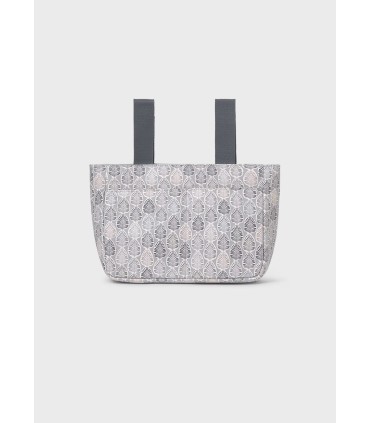 Bolso talega polipiel estampada espigas gris