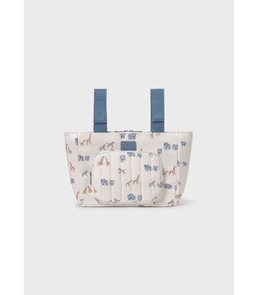 Bolso talega polipiel estampada animales azul