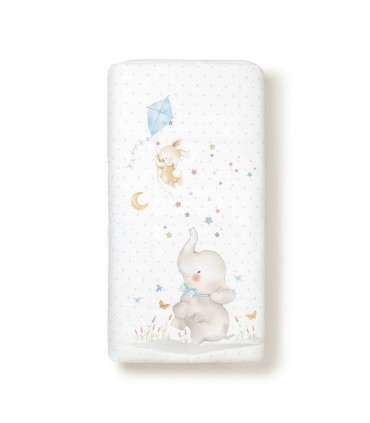 Funda nórdica y chichonera cuna Dumbo azul