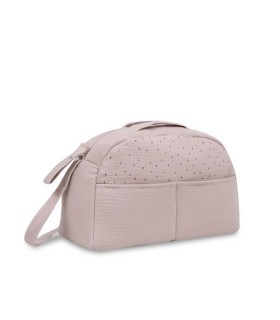 Bolso maternal muselina rosa
