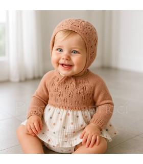 Jesusito con braga y gorro Cayetana salmón