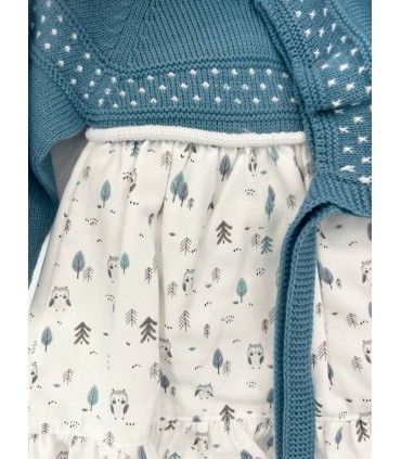 Jesusito con braga y gorro buho turquesa