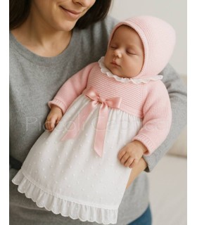 Batón de bebé plumeti rosa bebé