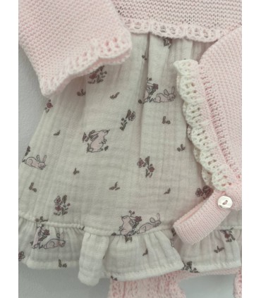 Jesusito con braga y gorro dulce conejito rosa