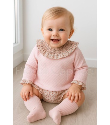 Conjunto bebé liberti rosa bebé