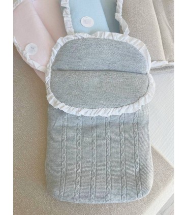 Saco para capazo bebé volante plumeti gris